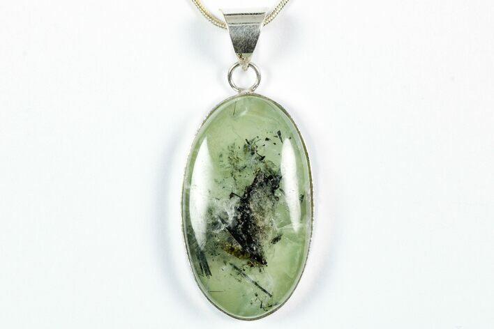 Epidote In Prehnite Pendant (Necklace) #346413